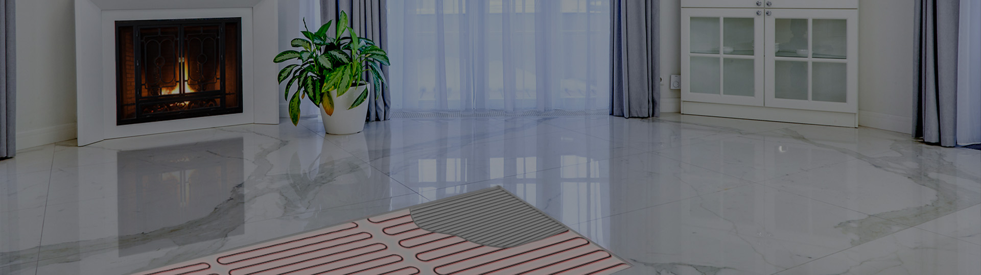 Radiant floor heating banner for the Akron, Ohio area