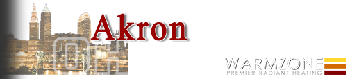 Warmzone radiant heat logo for Akron, OH.