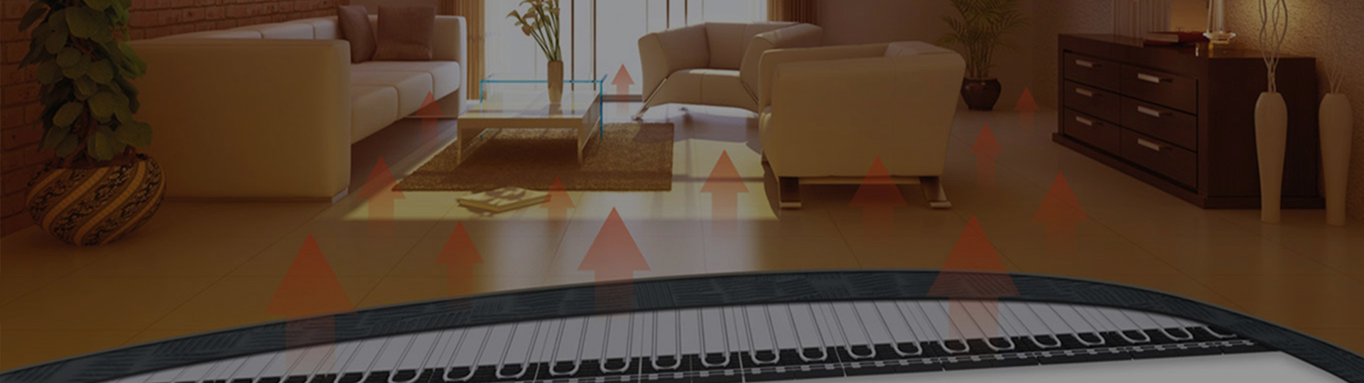 Radiant floor heating solutions banner for Akron, Ohio.